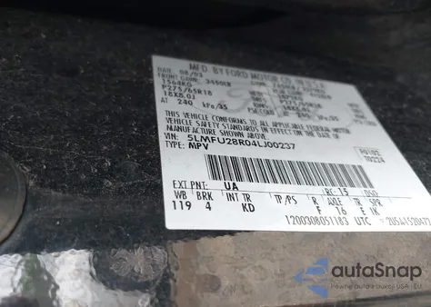 2004 Lincoln Navigator из США, поврежденный, VIN 5LMFU28R04LJ00237